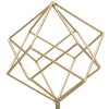Mauro Ferretti escultura Cubo 16x18x41,5 cm dorado-blanco