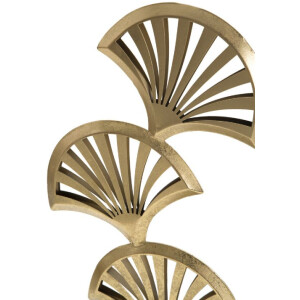 Mauro Ferretti escultura Triple Hoja 23,5x10x44 cm oro-negro