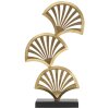 Mauro Ferretti escultura Triple Hoja 23,5x10x44 cm oro-negro