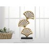 Mauro Ferretti escultura Triple Hoja 23,5x10x44 cm oro-negro