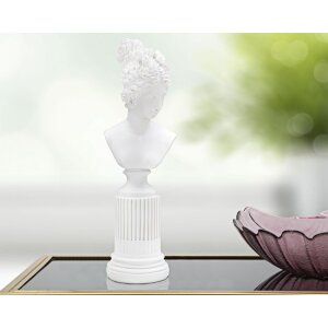Mauro Ferretti escultura Mujer con base 11x10.5x35.5 cm blanco