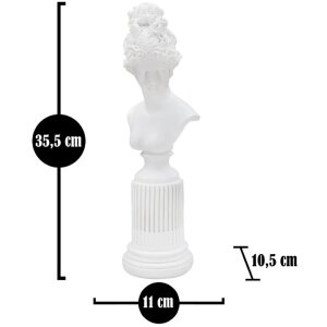 Mauro Ferretti escultura Mujer con base 11x10.5x35.5 cm blanco