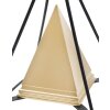 Mauro Ferretti escultura pirámide con marco de metal 15x15x21 cm oro-negro