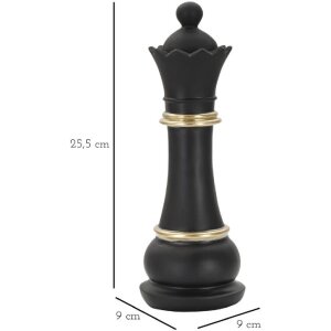 Mauro Ferretti escultura Reina 9x25,5 cm negro-oro