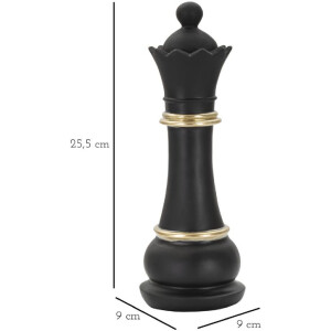 Mauro Ferretti escultura Reina 9x25,5 cm negro-oro