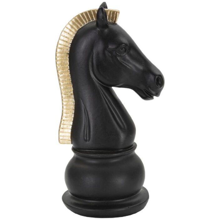 Mauro Ferretti escultura Caballo 10,5x8,5x19 cm negro-dorado