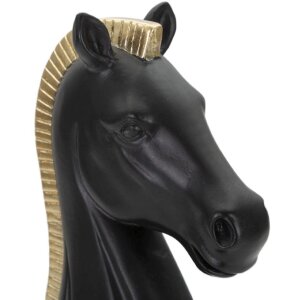 Mauro Ferretti escultura Caballo 10,5x8,5x19 cm negro-dorado