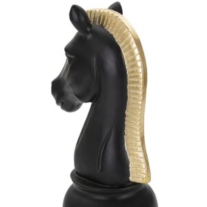 Mauro Ferretti escultura Caballo 10,5x8,5x19 cm negro-dorado