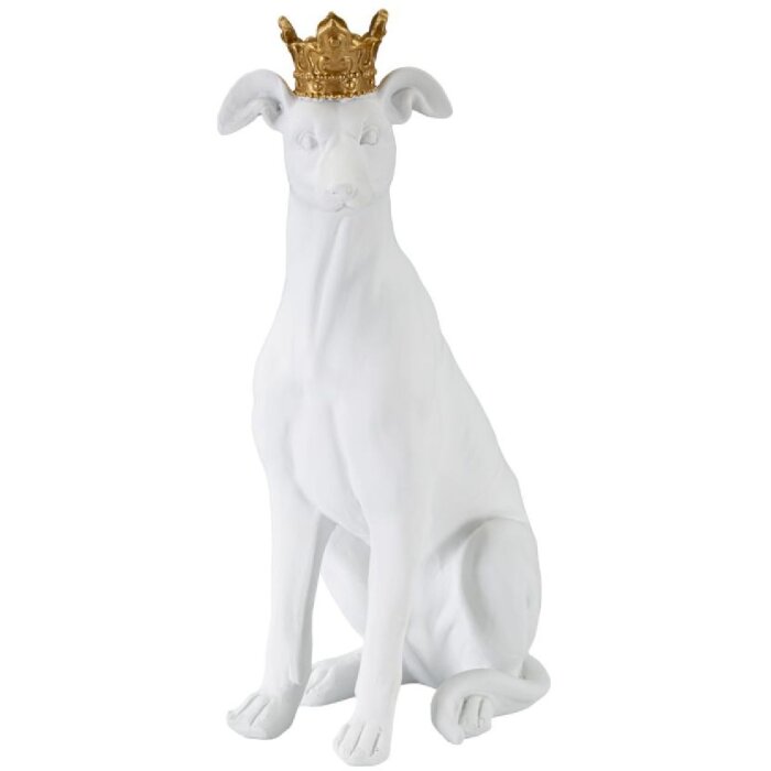 Mauro Ferretti escultura perro Dog White 20x12.5x33 cm oro blanco