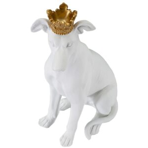 Mauro Ferretti escultura perro Dog White 20x12.5x33 cm oro blanco