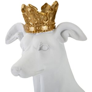Mauro Ferretti escultura perro Dog White 20x12.5x33 cm oro blanco