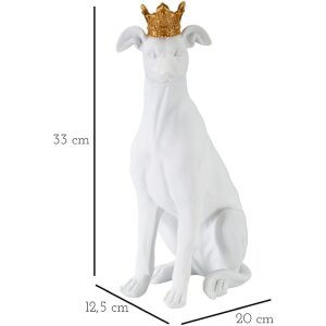 Mauro Ferretti escultura perro Dog White 20x12.5x33 cm oro blanco