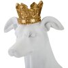 Mauro Ferretti escultura perro Dog White 20x12.5x33 cm oro blanco