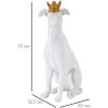 Mauro Ferretti escultura perro Dog White 20x12.5x33 cm oro blanco