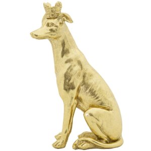 Mauro Ferretti escultura perro Dog Gold 20x12.5x33 cm oro