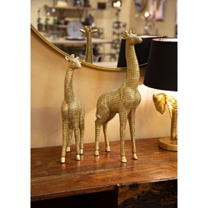 Mauro Ferretti escultura jirafa 19,8x8x40 cm oro
