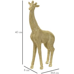 Mauro Ferretti escultura jirafa 19,8x8x40 cm oro