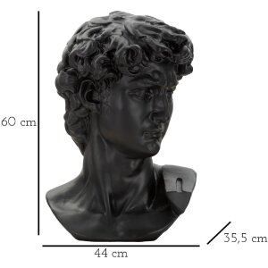 Mauro Ferretti Busto Cabeza Grande Negro 44x35,5x60 cm negro