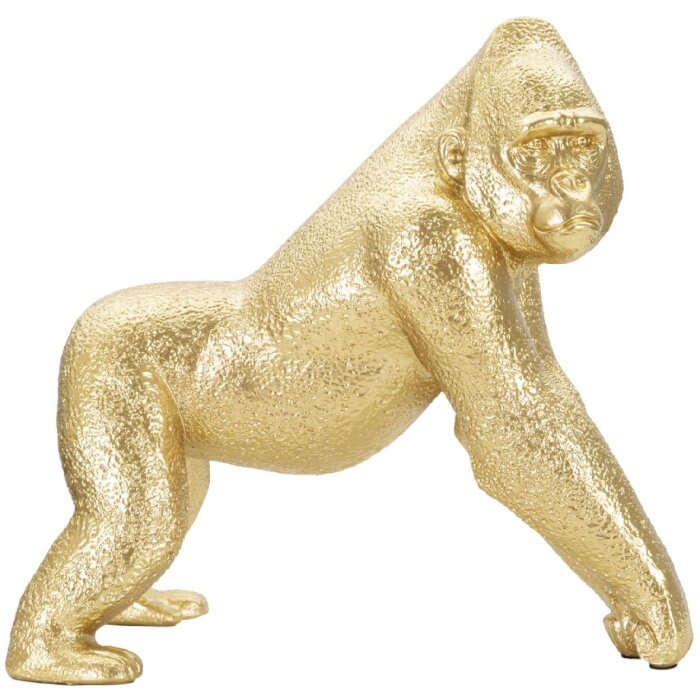 Mauro Ferretti escultura gorila 24,3x13,9x22,8 cm oro