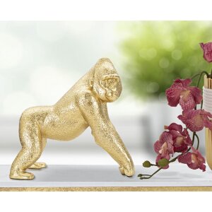 Mauro Ferretti escultura gorila 24,3x13,9x22,8 cm oro