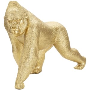 Mauro Ferretti escultura gorila 29,7x11,5x21,8 cm oro