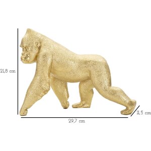 Mauro Ferretti escultura gorila 29,7x11,5x21,8 cm oro