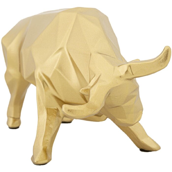 Escultura toro Mauro Ferretti 19,5x9,9x10,6 cm oro