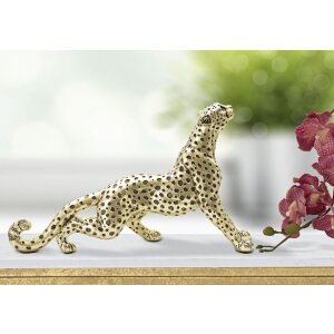 Mauro Ferretti estatuilla leopardo 33x7,7x19,5 cm oro negro
