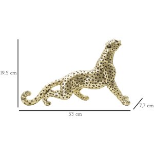 Mauro Ferretti estatuilla leopardo 33x7,7x19,5 cm oro negro