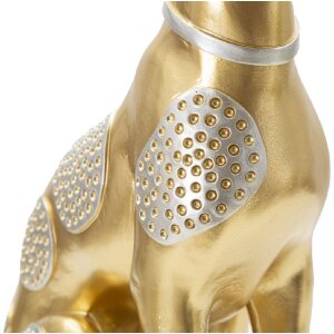 Mauro Ferretti escultura perro Sit Dog 19,8x10x29 cm oro plata
