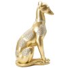 Mauro Ferretti escultura perro Sit Dog 19,8x10x29 cm oro plata