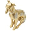 Mauro Ferretti escultura perro Sit Dog 19,8x10x29 cm oro plata