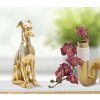 Mauro Ferretti escultura perro Sit Dog 19,8x10x29 cm oro plata