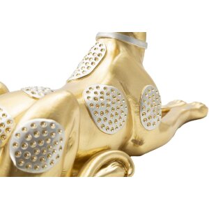 Mauro Ferretti escultura perro 32,2x9,5x18,3 cm oro plata