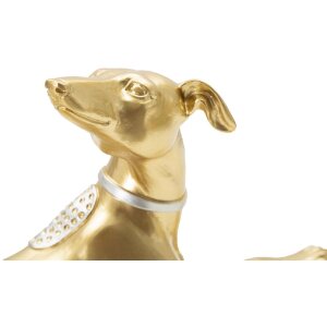 Mauro Ferretti escultura perro 32,2x9,5x18,3 cm oro plata