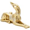 Mauro Ferretti escultura perro 32,2x9,5x18,3 cm oro plata