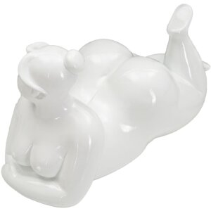 Mauro Ferretti Mujer Yoga Relax escultura 32x12.5x16 cm blanco