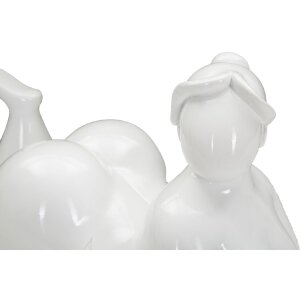 Mauro Ferretti Mujer Yoga Relax escultura 32x12.5x16 cm blanco