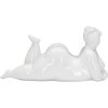 Mauro Ferretti Mujer Yoga Relax escultura 32x12.5x16 cm blanco