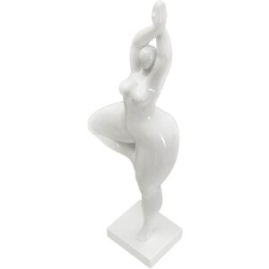 Mauro Ferretti figura yoga de pie Mujer Yoga 16x9x45,8 cm blanco