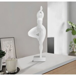 Mauro Ferretti figura yoga de pie Mujer Yoga 16x9x45,8 cm blanco