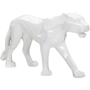 Mauro Ferretti escultura pantera blanca 70x18x32,5 cm