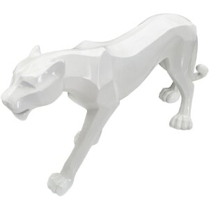 Mauro Ferretti escultura pantera blanca 70x18x32,5 cm