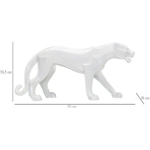 Mauro Ferretti escultura pantera blanca 70x18x32,5 cm
