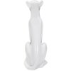 Mauro Ferretti figura leopardo sentado 27x38x74 cm blanco