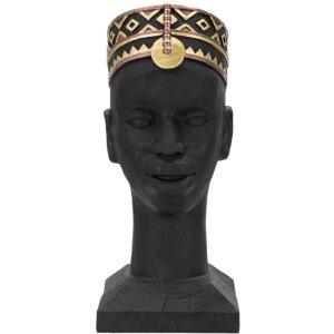 Mauro Ferretti Busto Massai Hombre 25x25x56 cm negro