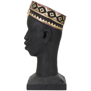 Mauro Ferretti Busto Massai Hombre 25x25x56 cm negro