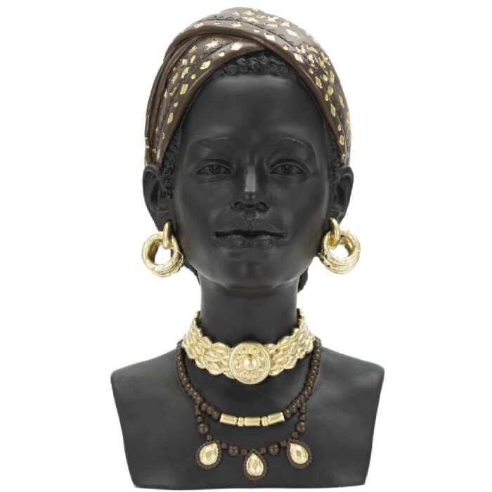 Mauro Ferretti Busto Massai Mujer 19x18,5x30 cm negro
