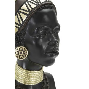 Mauro Ferretti Busto Massai Mujer Tribu 23x19x38,5 cm negro