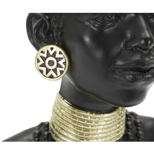 Mauro Ferretti Busto Massai Mujer Tribu 23x19x38,5 cm negro